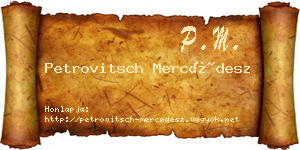 Petrovitsch Mercédesz névjegykártya